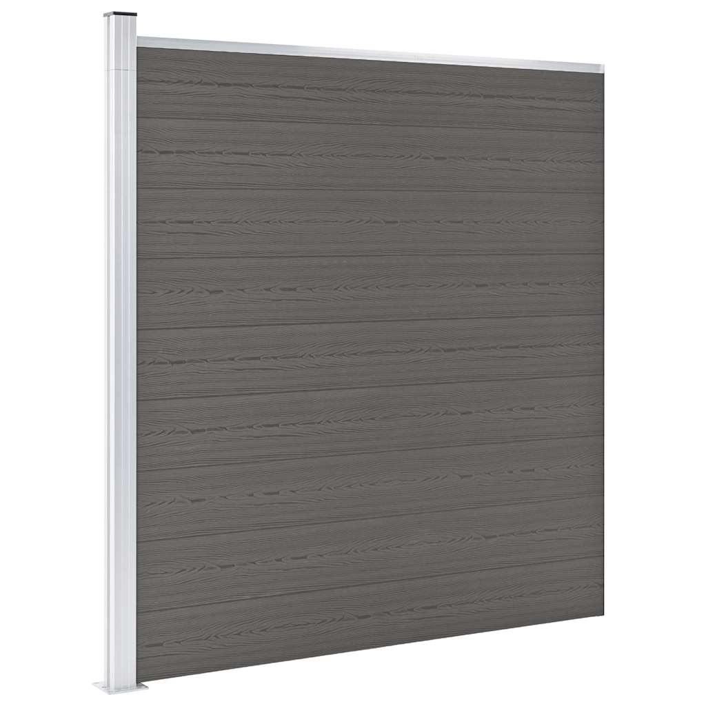 Gartenzaun WPC 175x186 cm Grau