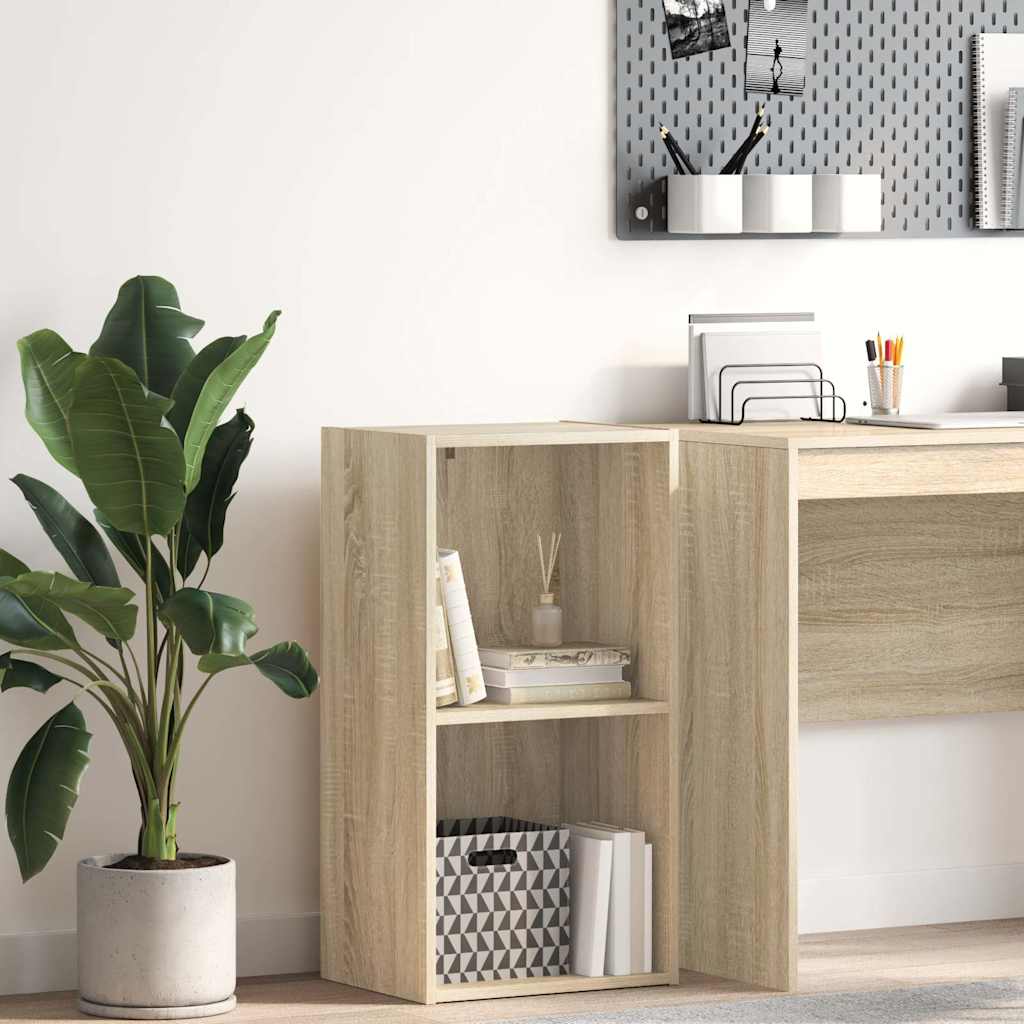 Bücherregal 2 Fächer Sonoma-Eiche 40x30x76,5 cm Holzwerkstoff
