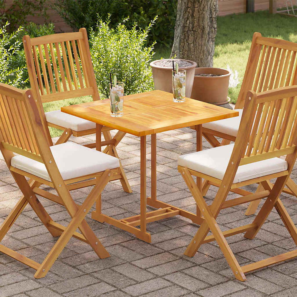 Tischplatte Massivholz Teak 70×70×2,5 cm
