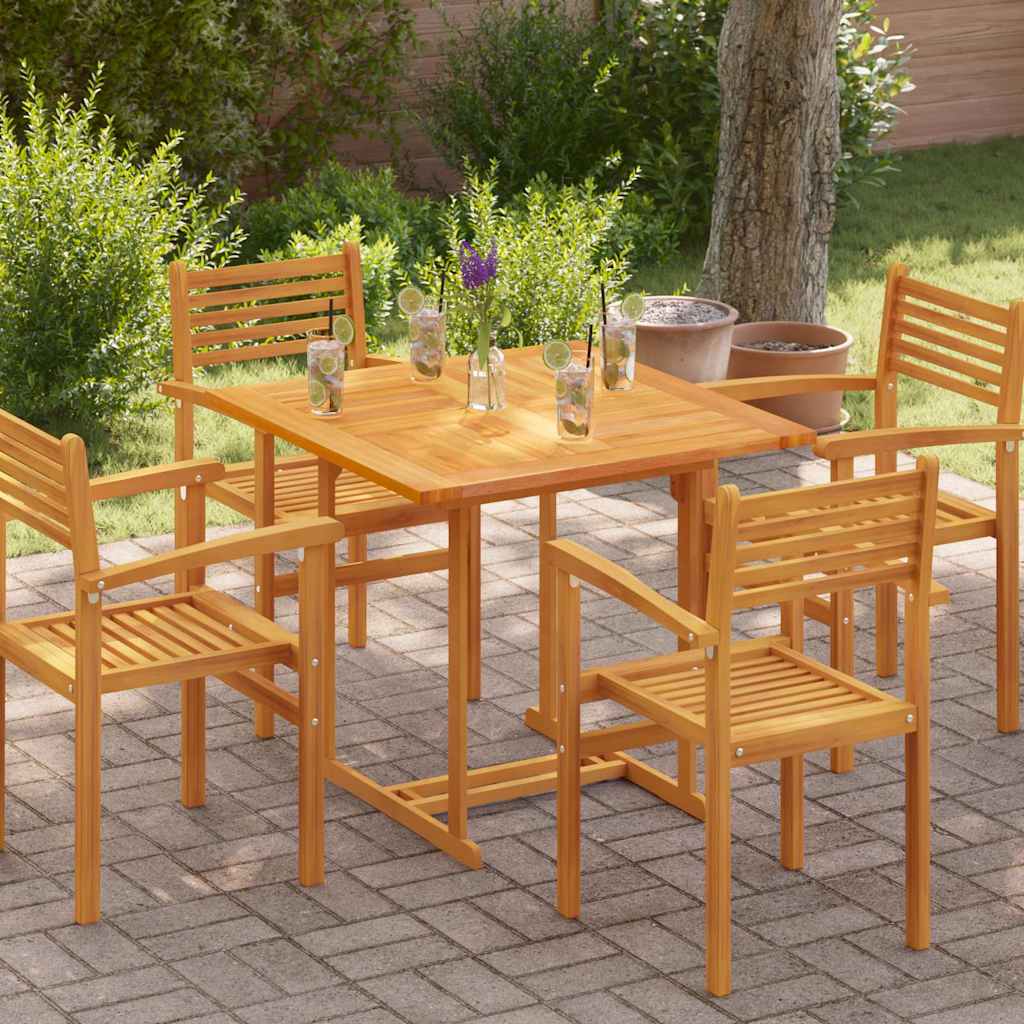 Tischplatte Massivholz Teak Quadratisch 90×90×2,5 cm