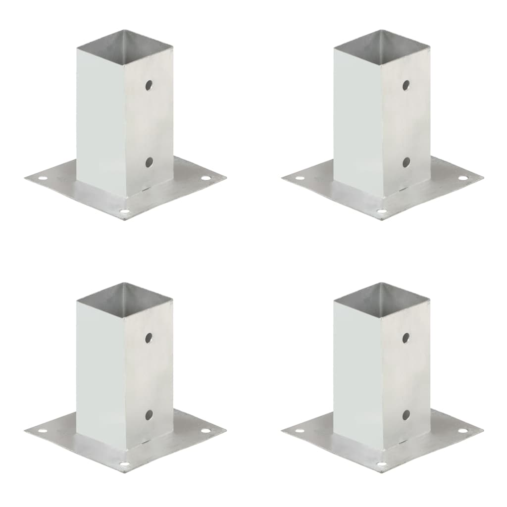 Pfostenanker 4 Stk. Verzinktes Metall 71 mm