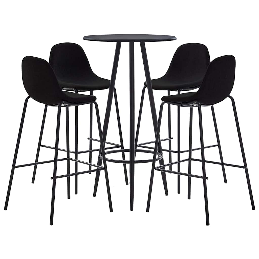 5-tlg. Bar-Set Stoff Schwarz
