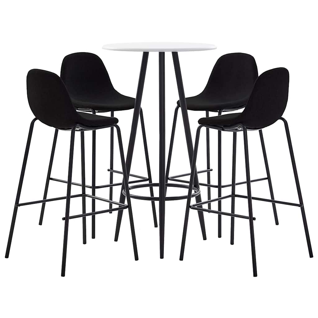 5-tlg. Bar-Set Stoff Schwarz