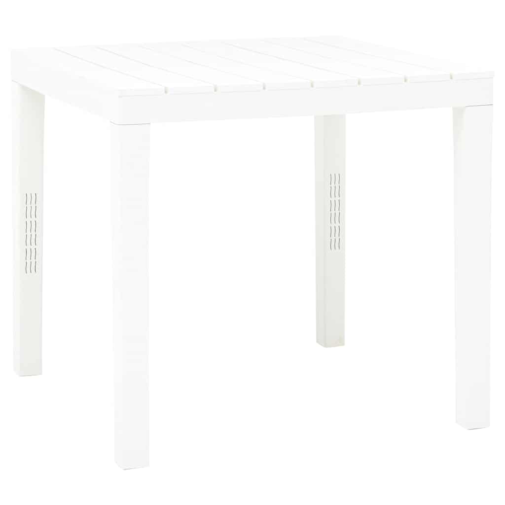 Gartentisch Weiß 78x78x72 cm Kunststoff