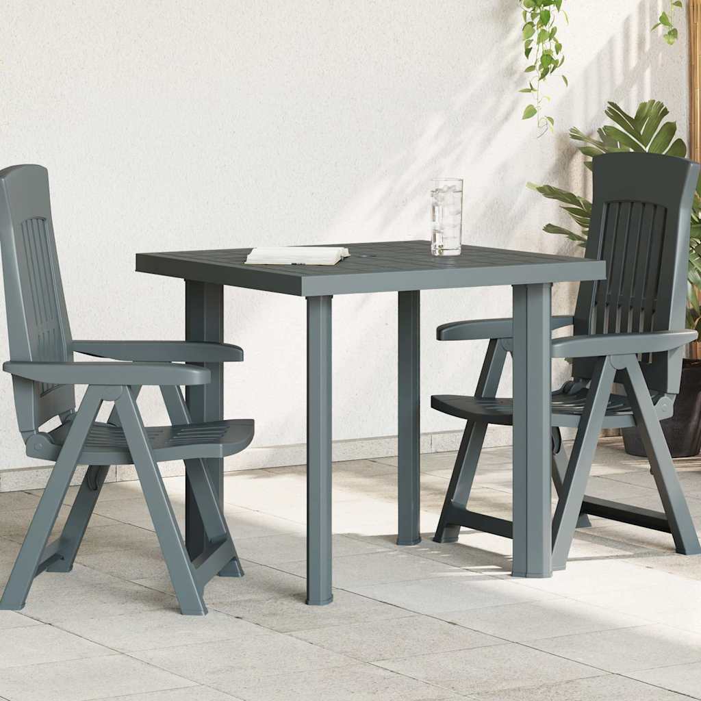 Gartentisch Grün 80x75x72 cm Kunststoff