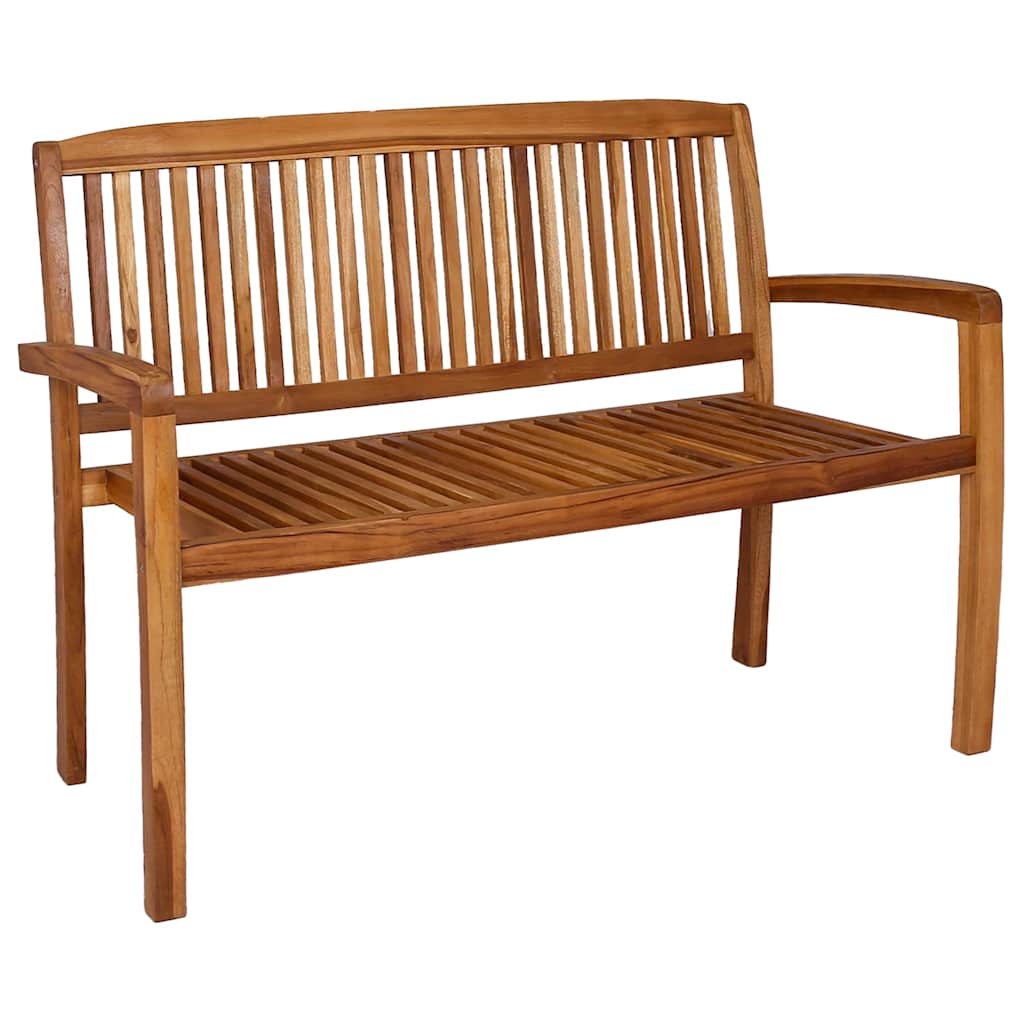 Gartenbank 2-Sitzer Stapelbar 120 cm Massivholz Teak