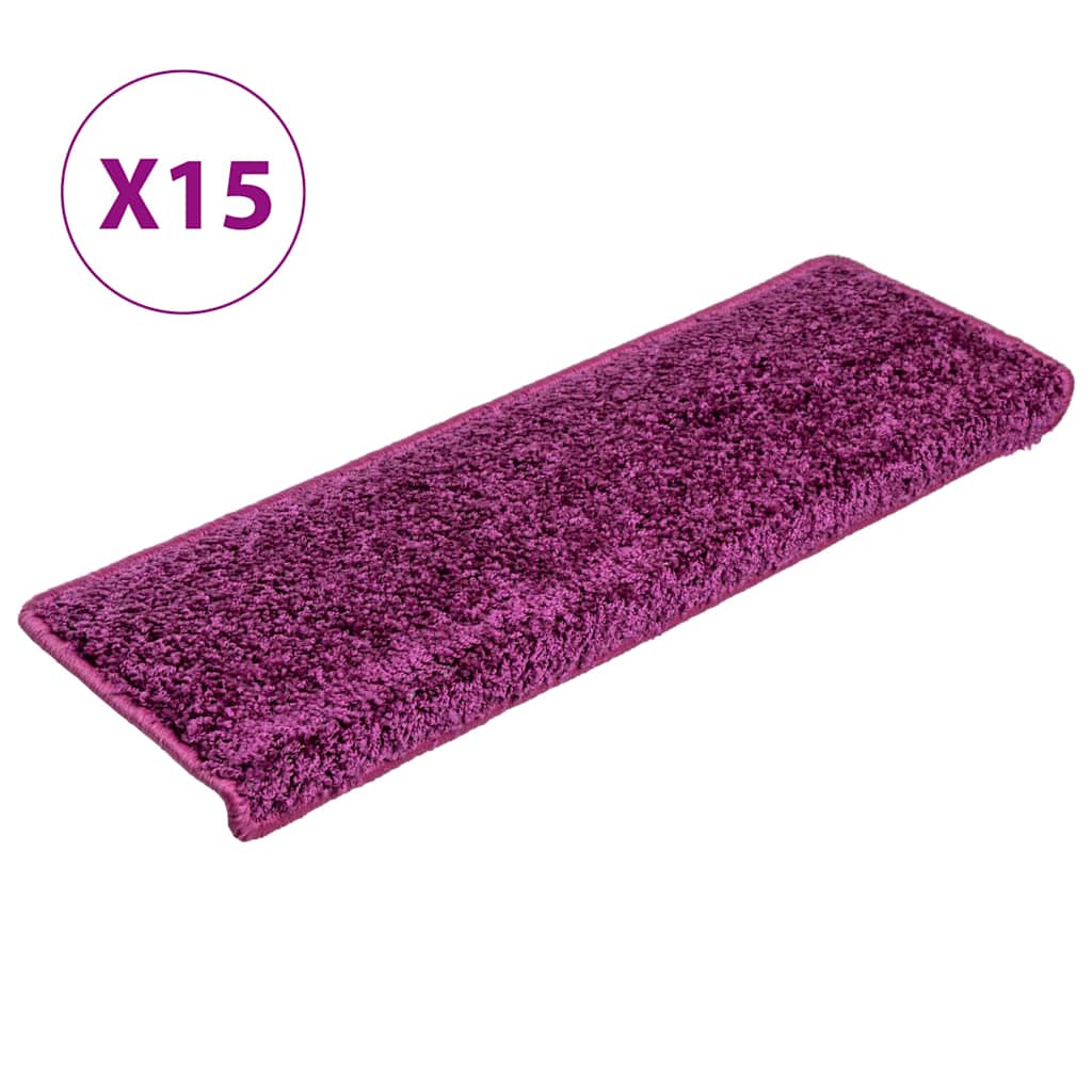 Stufenmatten 15 Stk. 65x21x4 cm Violett Rechteckiger Rand