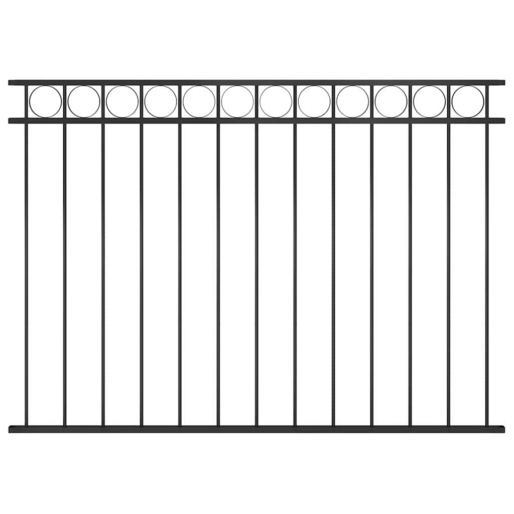 Zaunelement ASSEN Stahl 163x120 cm Schwarz