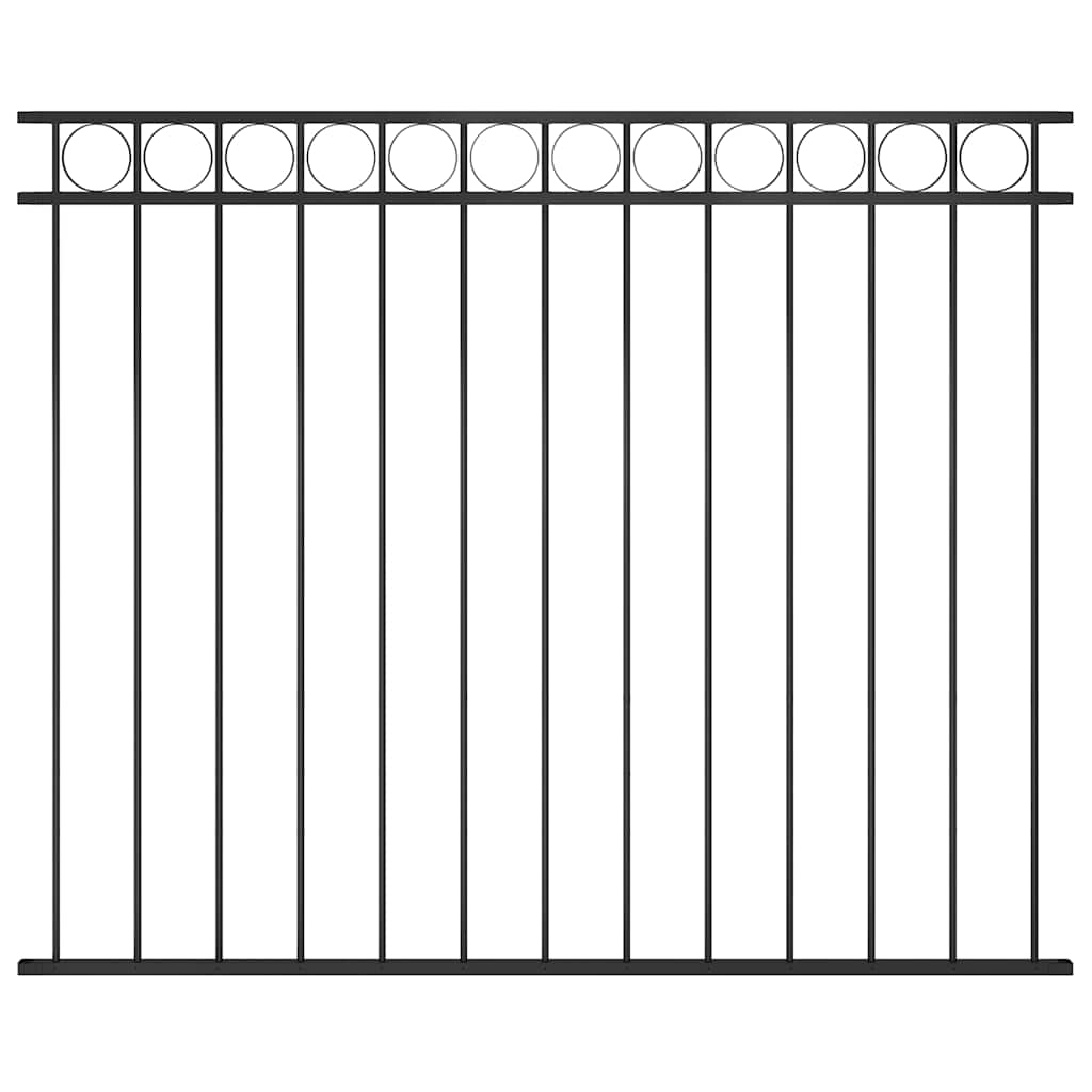 Zaunelement ASSEN Stahl 163x150 cm Schwarz