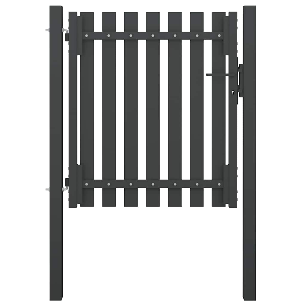 Gartentor aus Stahl 100 x 75 cm Anthrazit