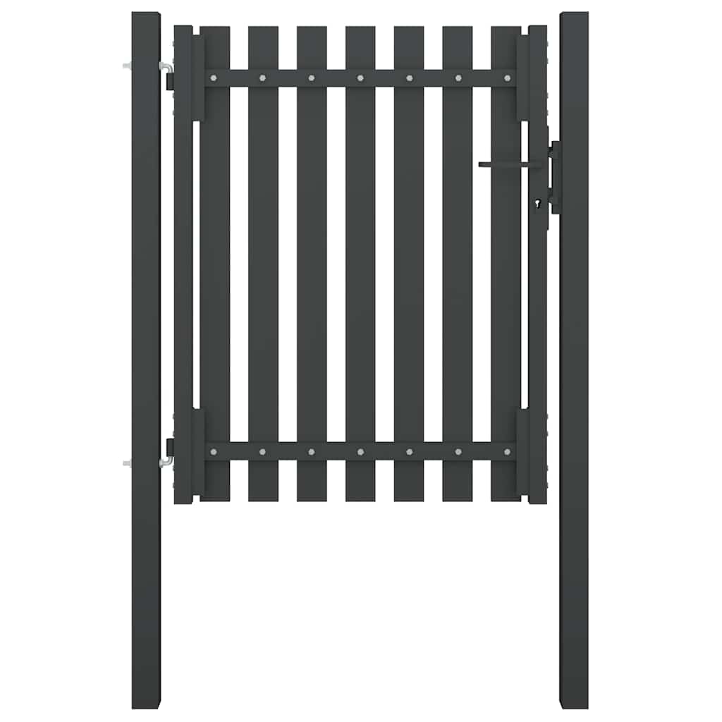 Gartentor aus Stahl 100 x 100 cm Anthrazit