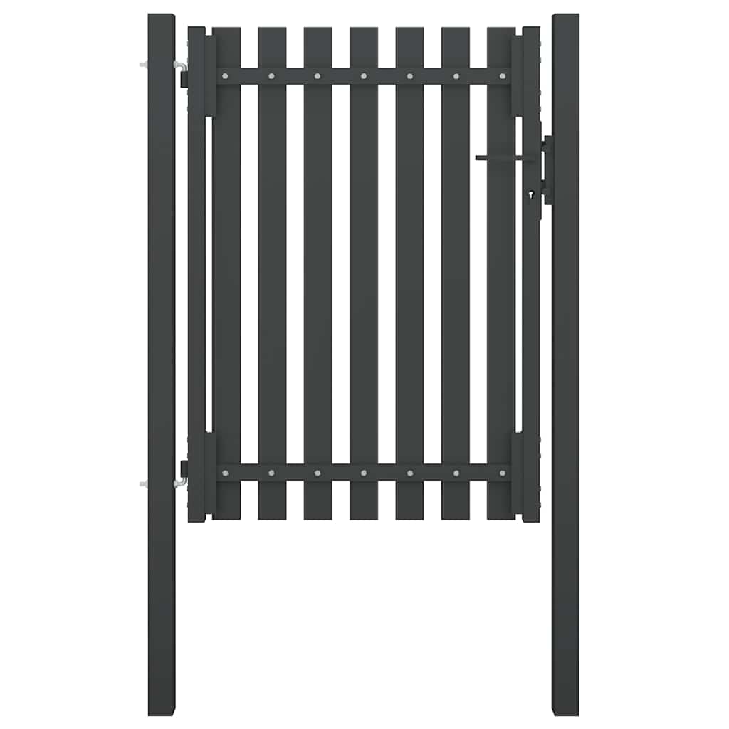 Gartentor aus Stahl 100 x 125 cm Anthrazit