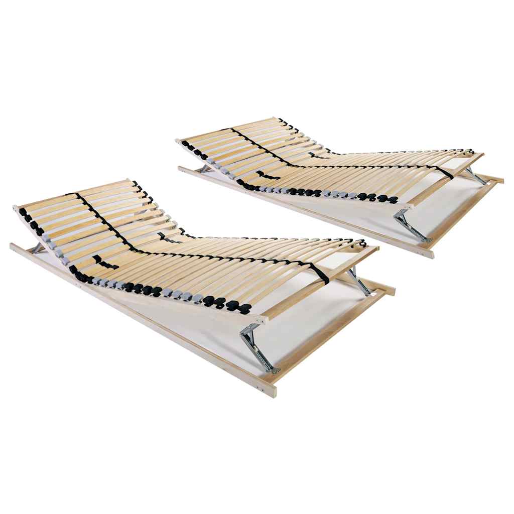Lattenroste 2 Stk. mit 28 Latten 7 Zonen 80x200 cm