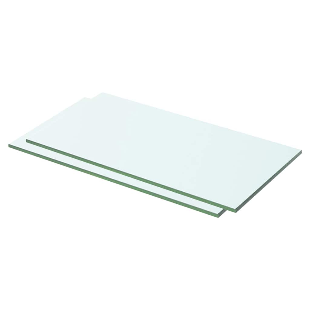 Regalböden 2 Stk. Glas Transparent 50x20 cm