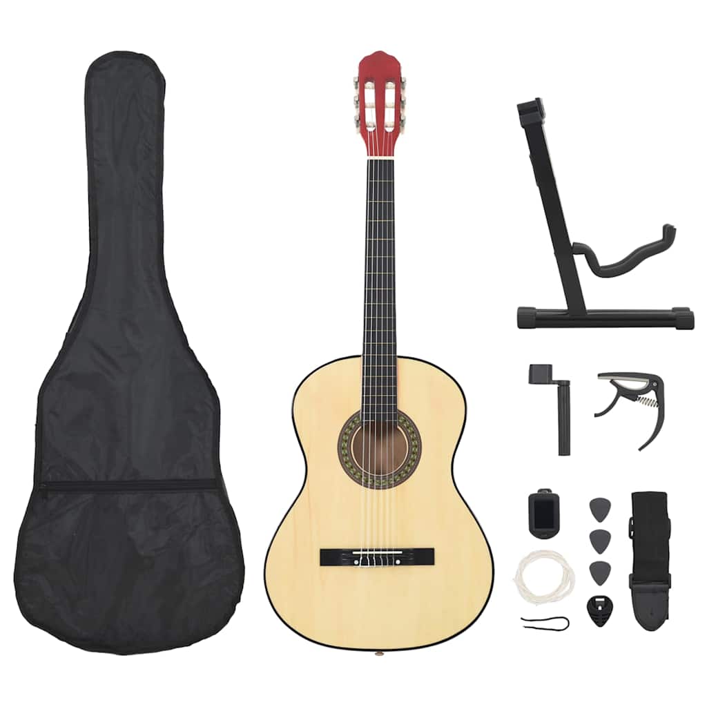 12-tlg. Klassische Gitarre Set für Anfänger 4/4 39"