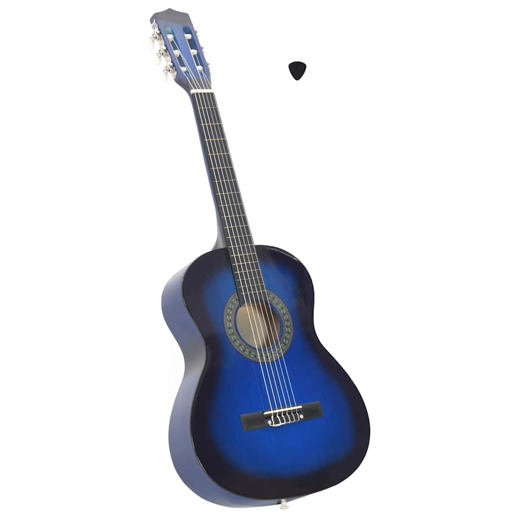 Klassikgitarre für Anfänger und Kinder Blau 3/4 36"