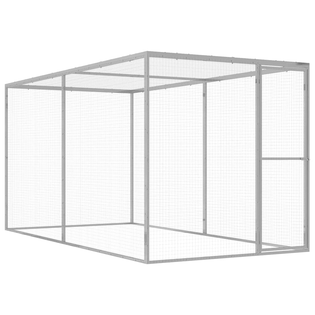 Katzenkäfig 3x1,5x1,5 m Verzinkter Stahl