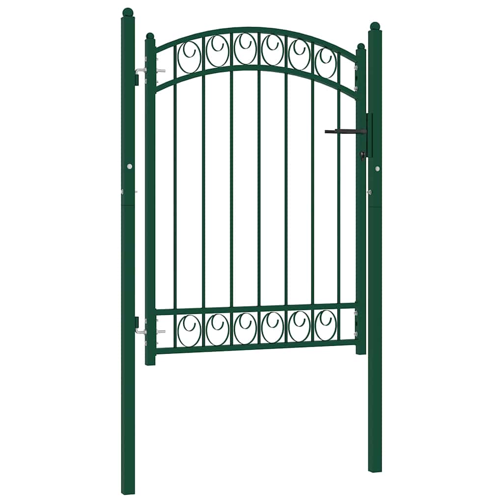 Hekpoort EMMEN met gebogen bovenzijde staal 100x98,5 cm groen