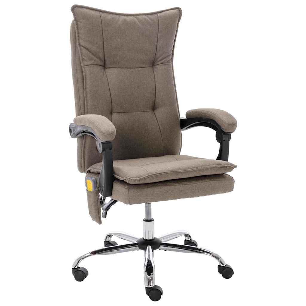 Massage-Bürostuhl Taupe Stoff