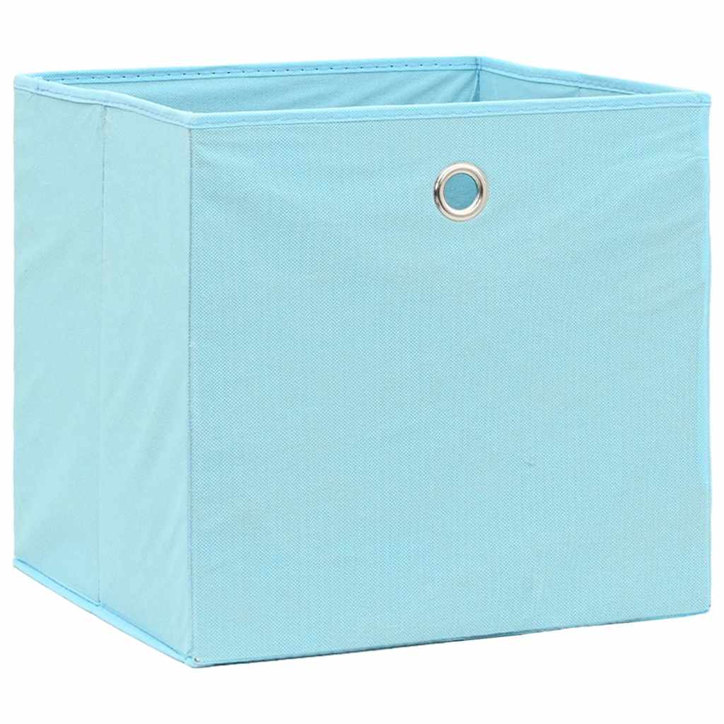 Aufbewahrungsboxen 10 Stk. Babyblau 32x32x32 cm Stoff