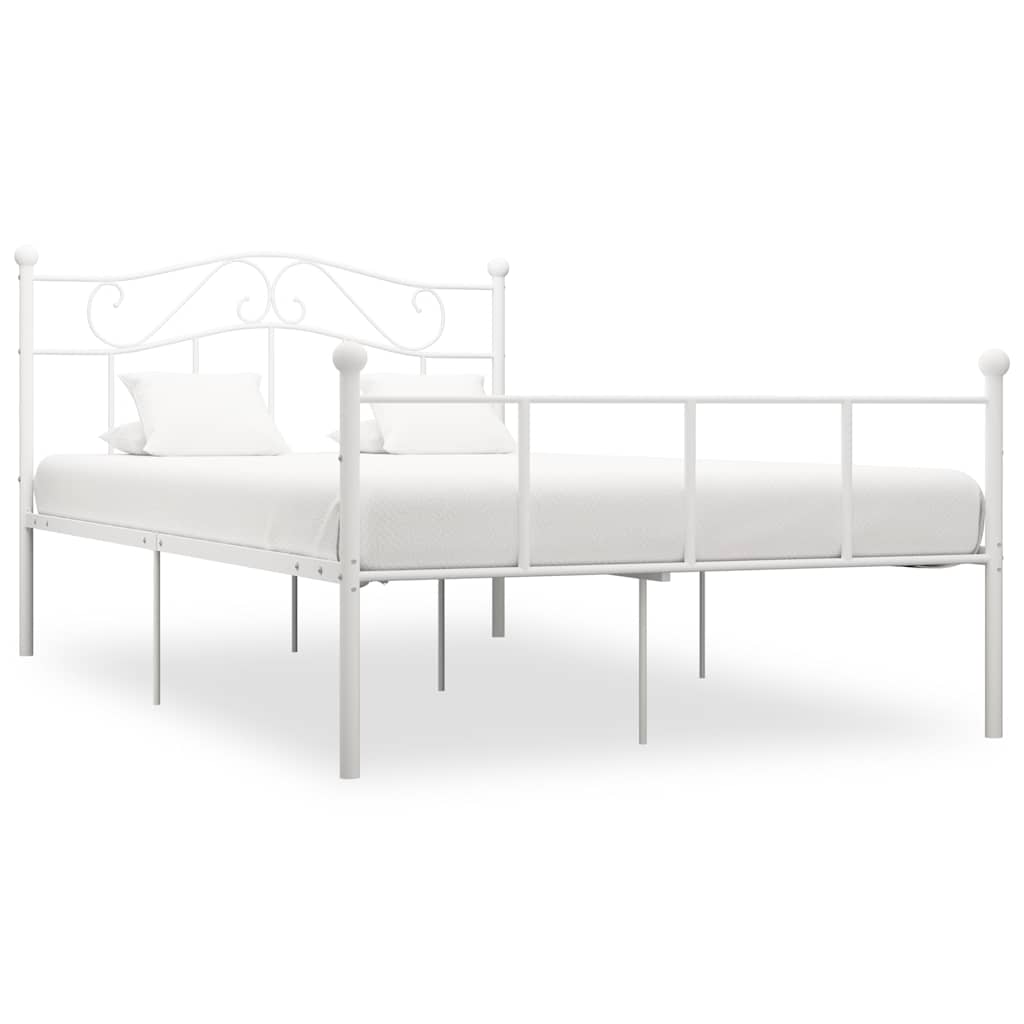Bettgestell Weiß Metall 160×200 cm