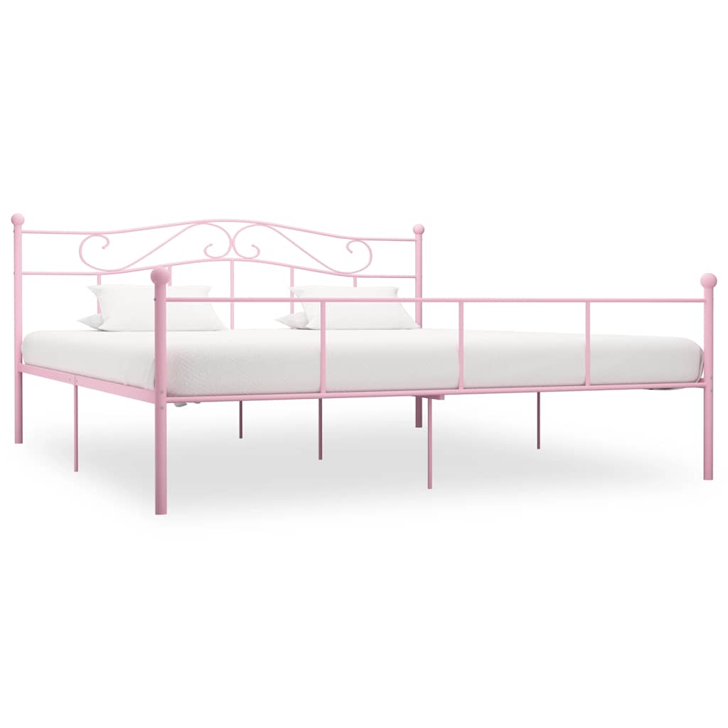 Bettgestell Rosa Metall 200×200 cm