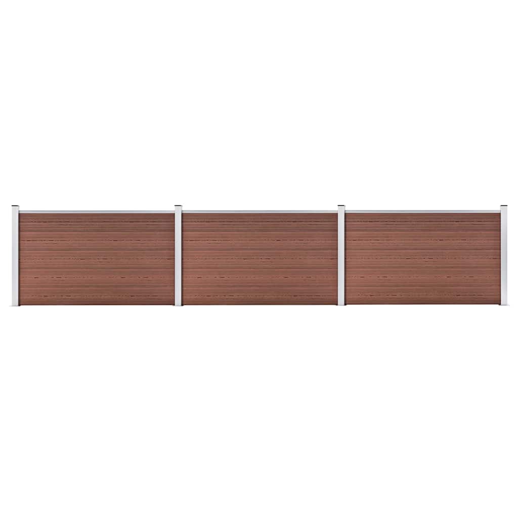 Gartenzaun WPC 526x106 cm Braun