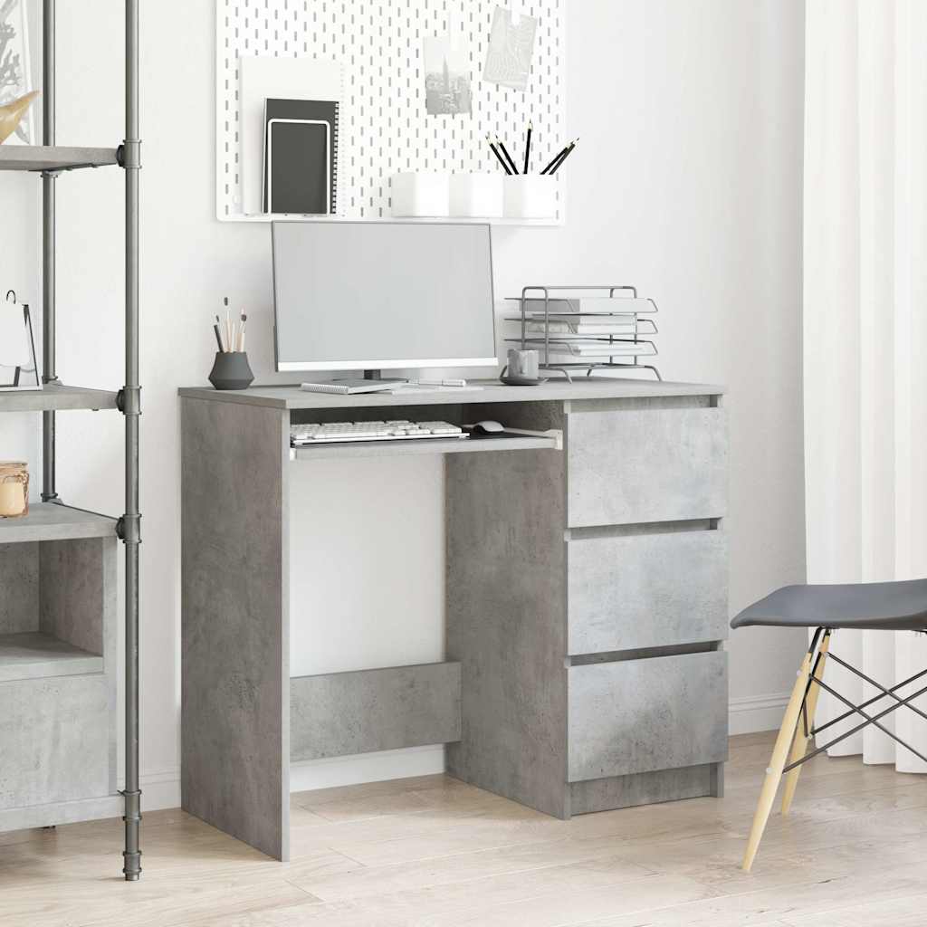 Schreibtisch Betongrau 90x45x76 cm Holzwerkstoff