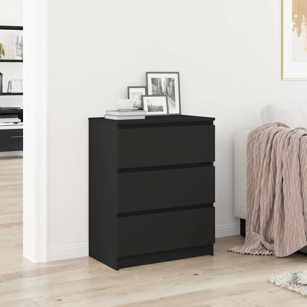 Sideboard Schwarz 60x35x76 cm Holzwerkstoff