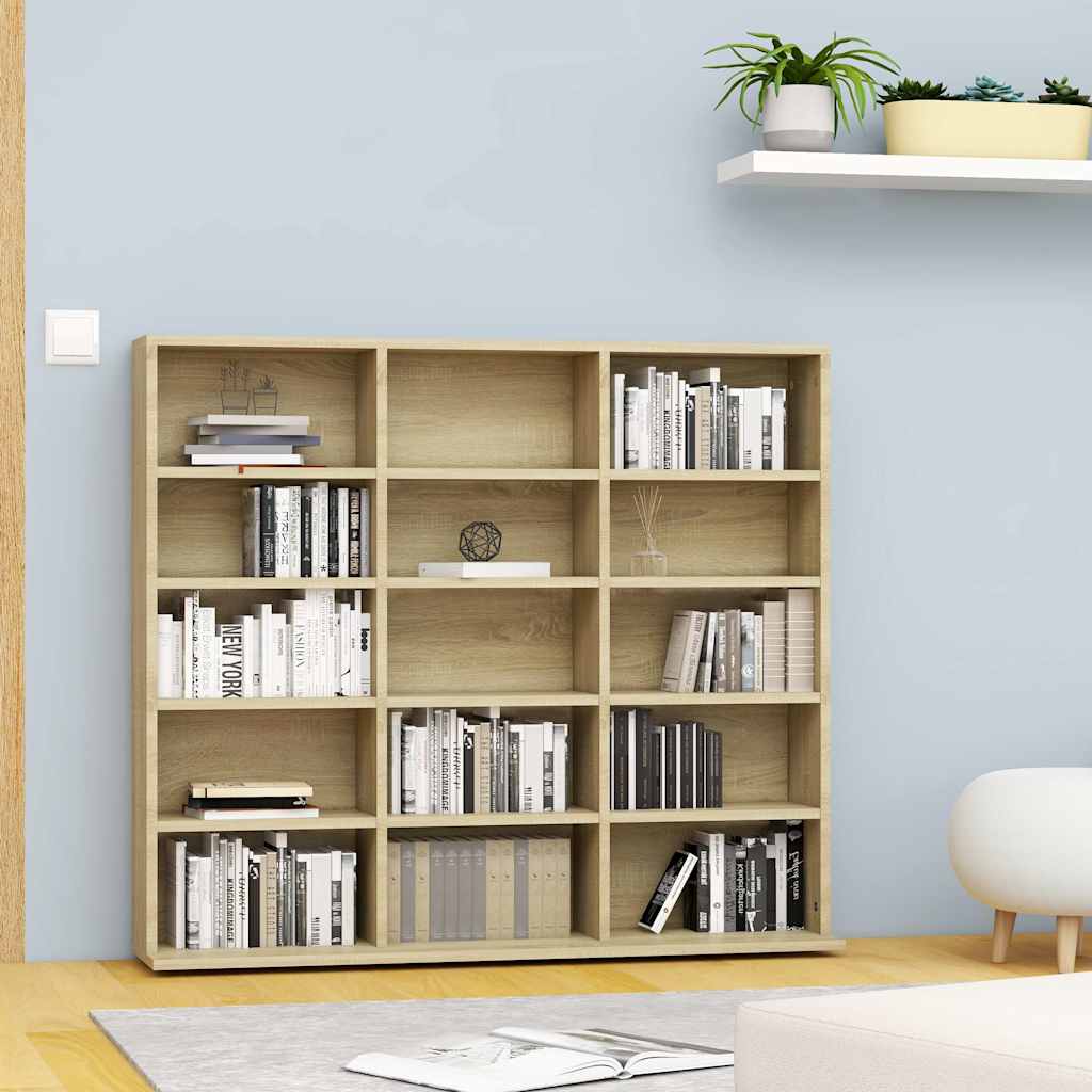 CD-Regal Sonoma-Eiche 100x23x89,5 cm Holzwerkstoff