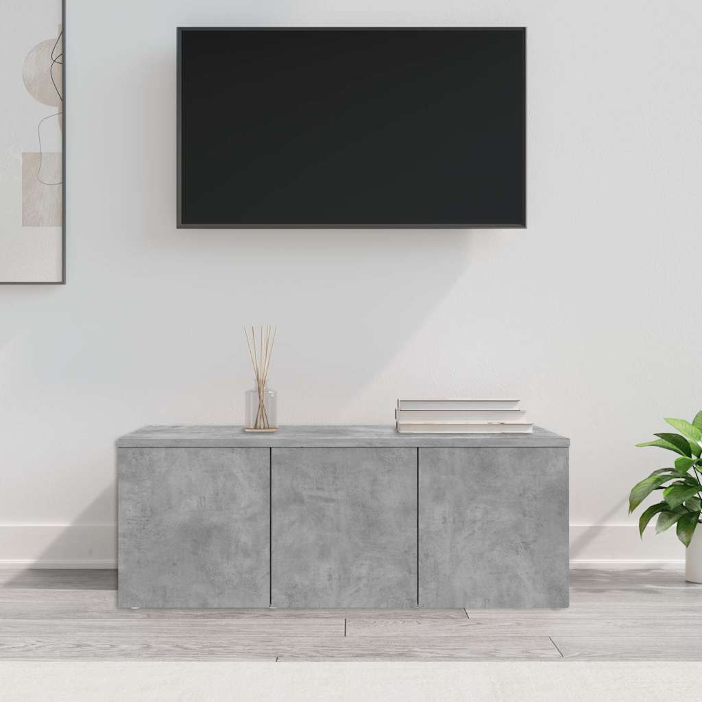 TV-Schrank Betongrau 80x34x30 cm Holzwerkstoff