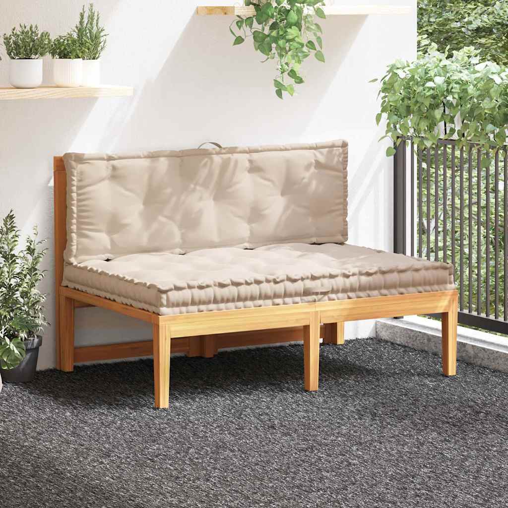 Palettenauflagen 2 Stk. Baumwolle Beige