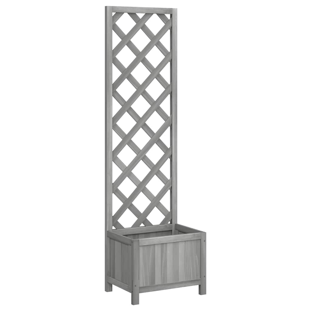 Pflanzkübel mit Spalier 40x30x135 cm Massivholz Tanne