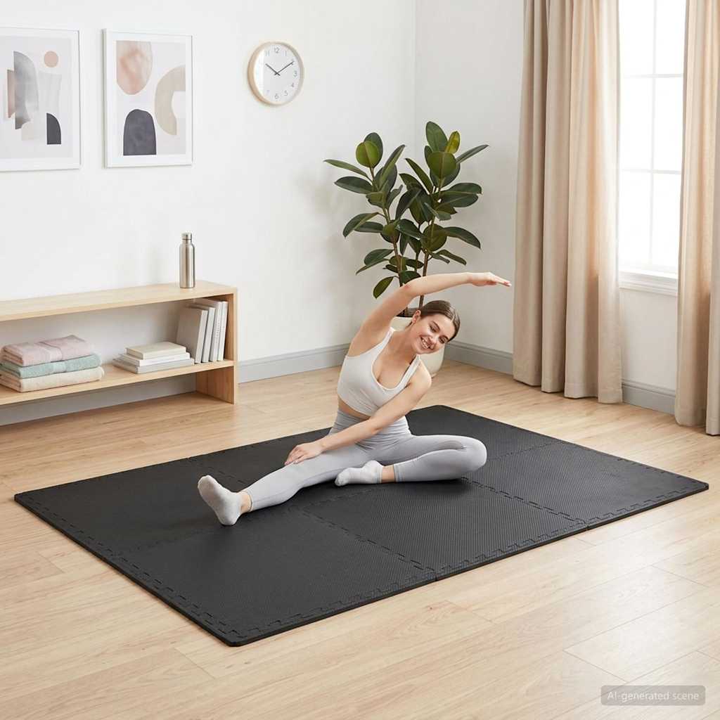 Bodenmatten 54 Stk. 4,86 m² EVA-Schaumstoff Schwarz