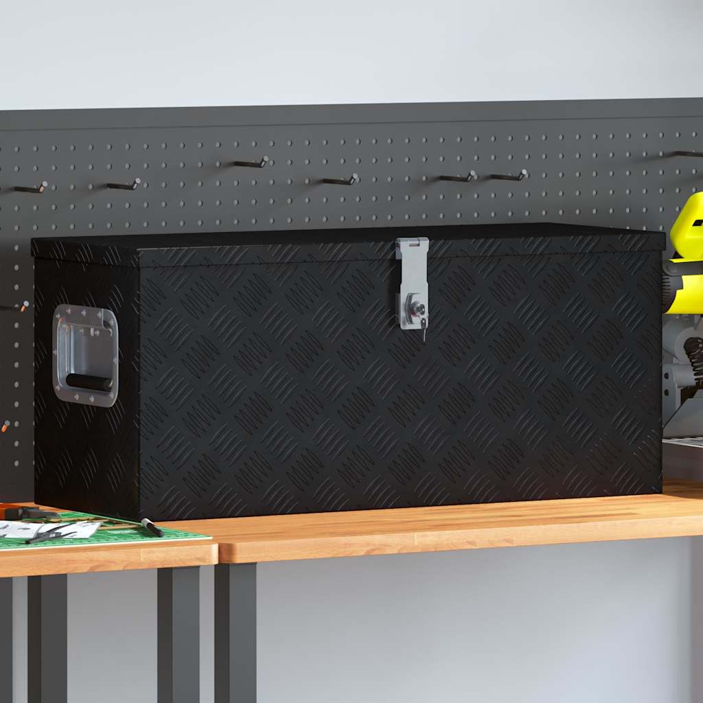 Aluminiumkiste 80×30×35 cm Schwarz