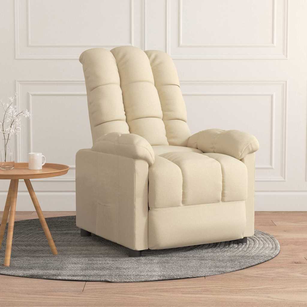 Relaxsessel Creme Stoff