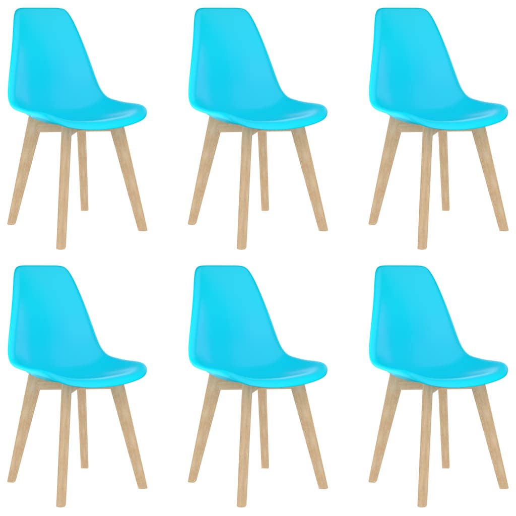 Esszimmerstühle 6 Stk. Blau Kunststoff