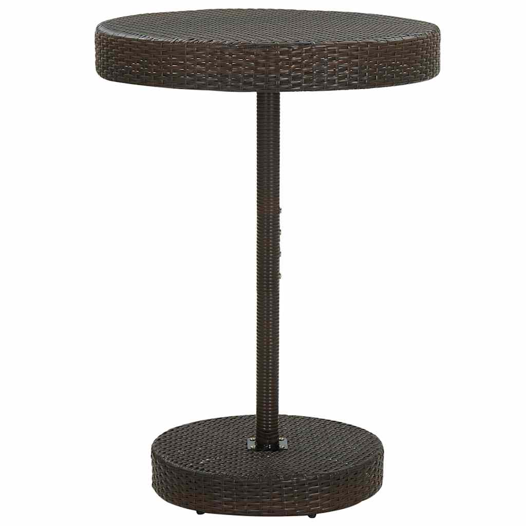 Gartentisch Braun 75,5x106 cm Poly Rattan