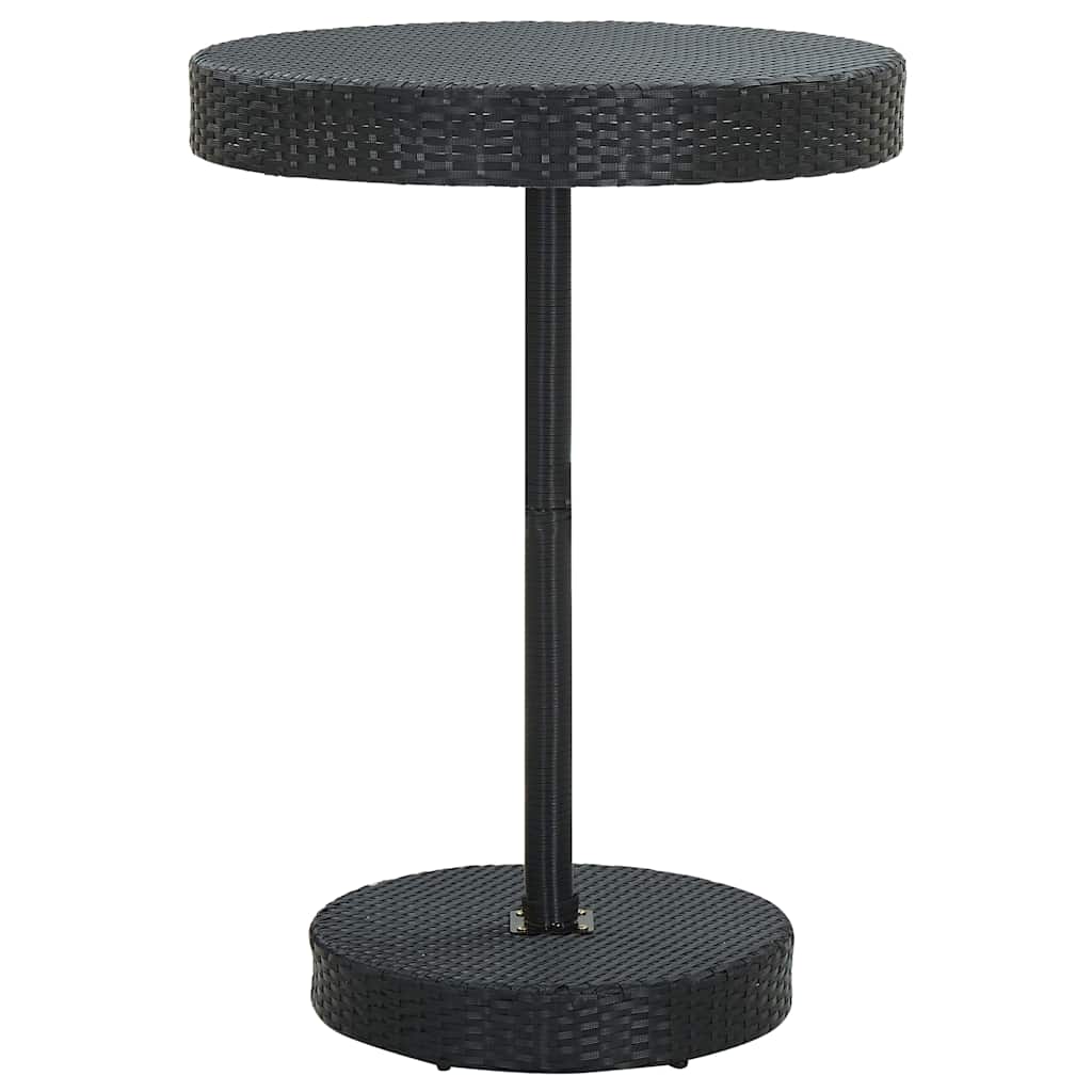 Gartentisch Schwarz 75,5x106 cm Poly Rattan