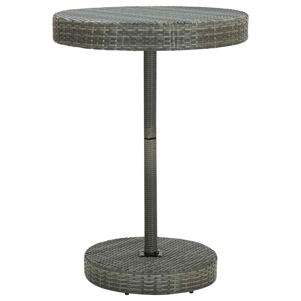 Gartentisch Grau 75,5x106 cm Poly Rattan
