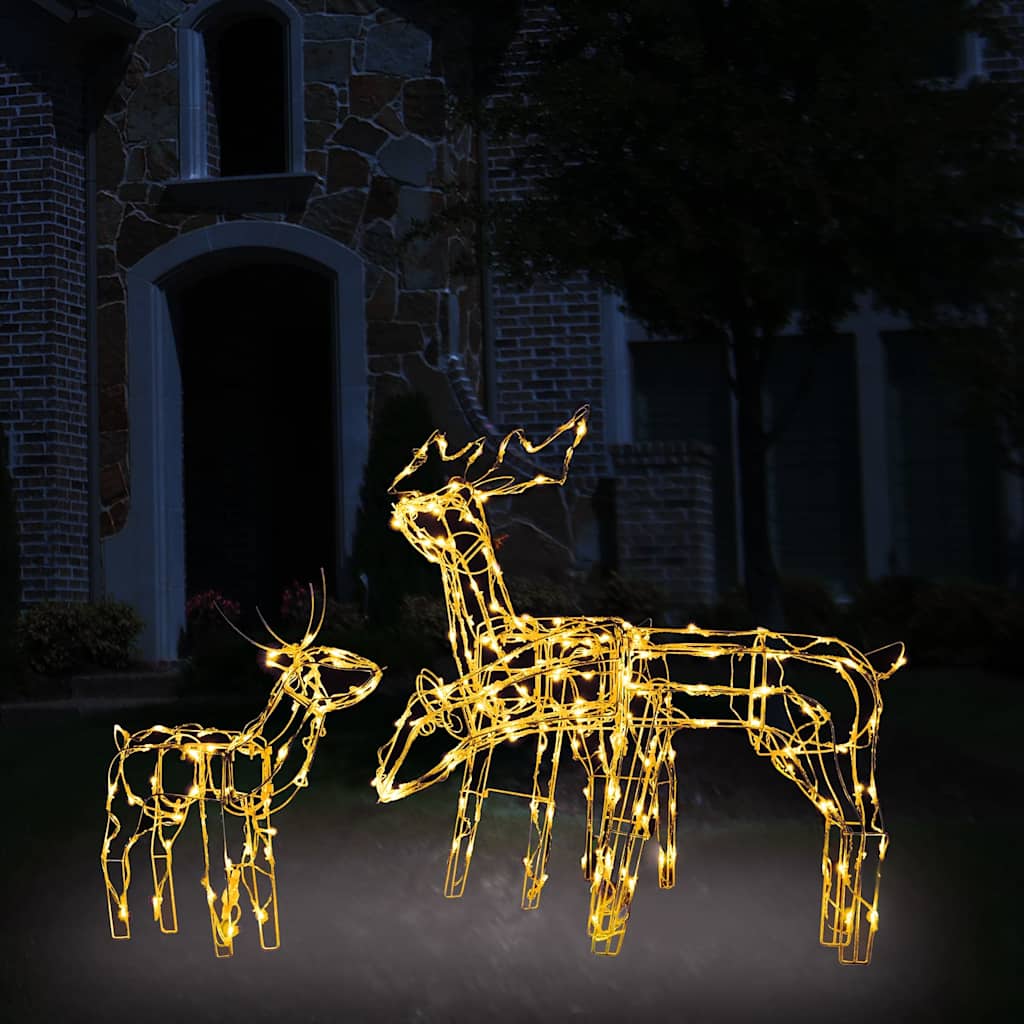 3-tlg. LED-Rentiere Set Weihnachtsdekoration 229 LEDs
