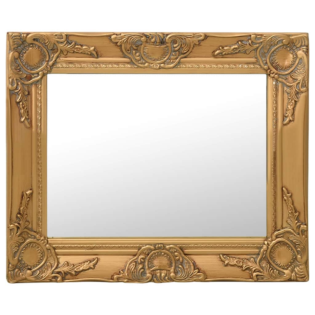 Wandspiegel im Barock-Stil 50x40 cm Golden