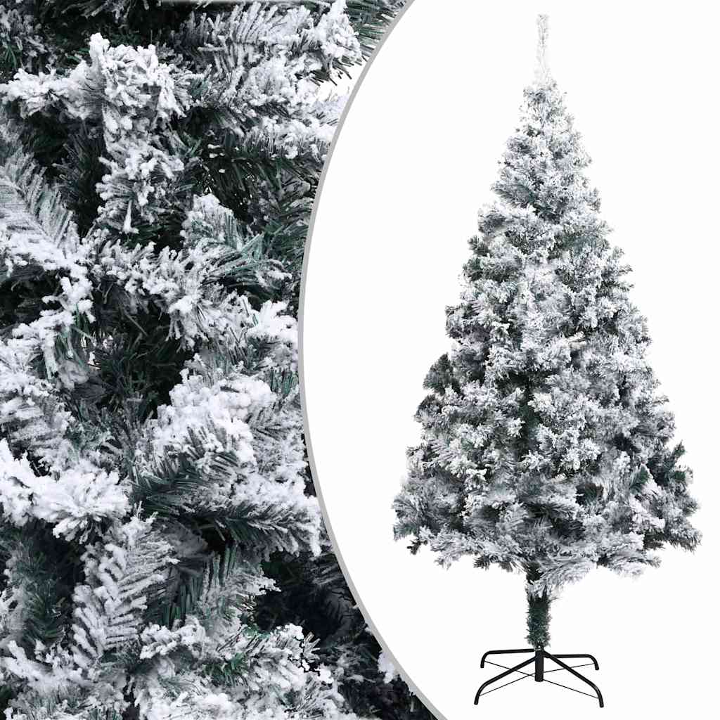 Künstlicher Weihnachtsbaum mit Schnee Grün 210 cm PVC