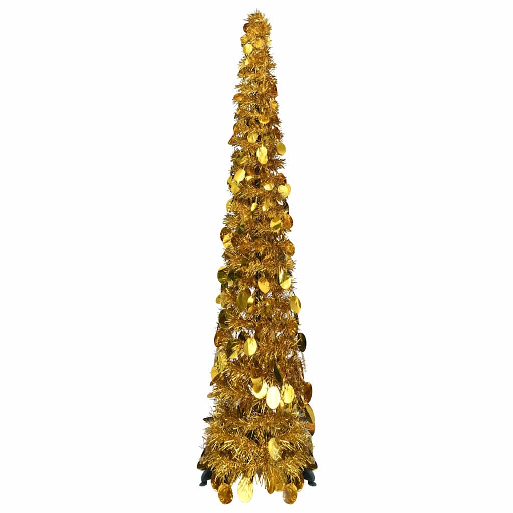 Künstlicher Pop-Up-Weihnachtsbaum Golden 120 cm PET