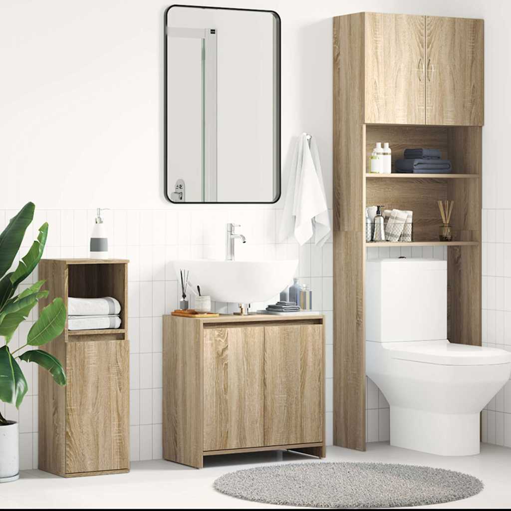 Badezimmerschrank Sonoma-Eiche 60x33x60 cm Holzwerkstoff