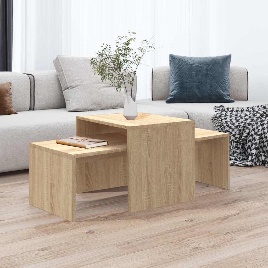 Couchtisch-Set Sonoma-Eiche 100x48x40 cm Holzwerkstoff
