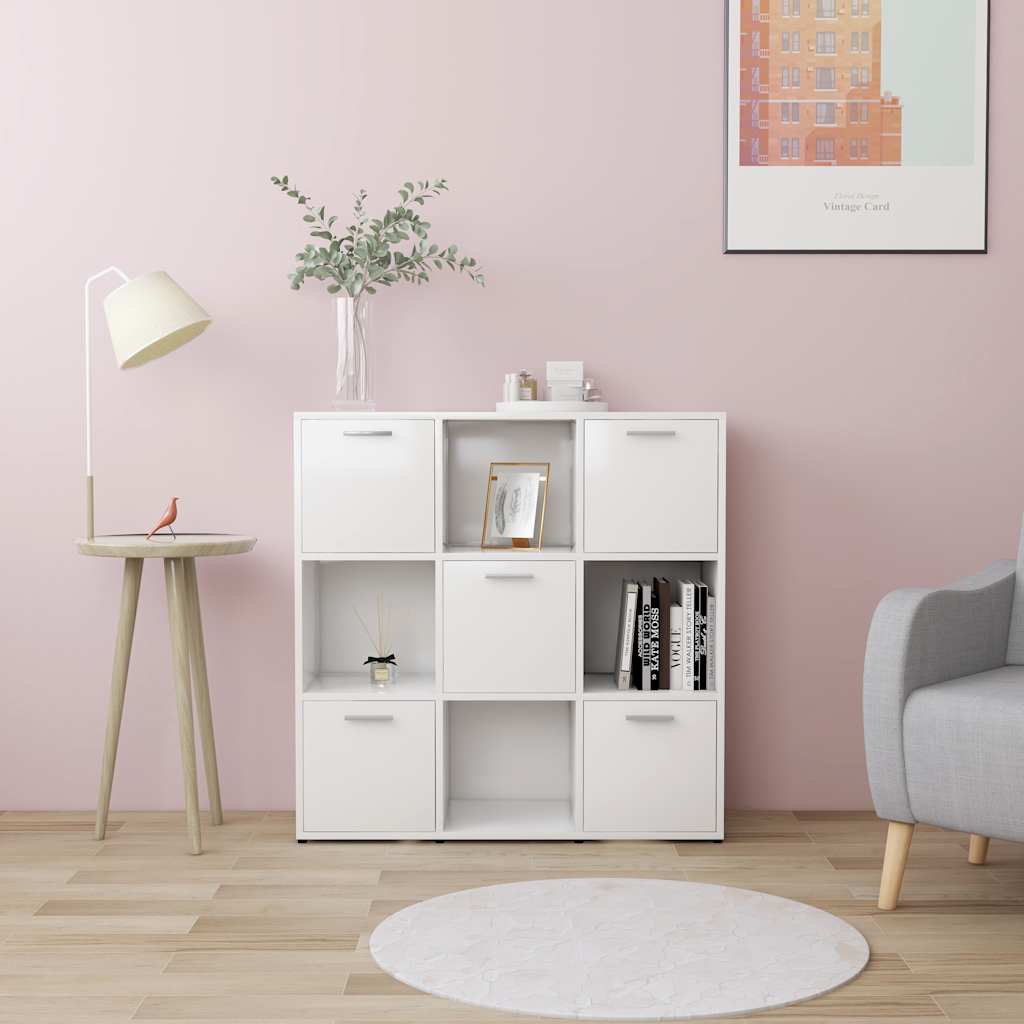 Bücherregal Weiß 90x30x90 cm Holzwerkstoff