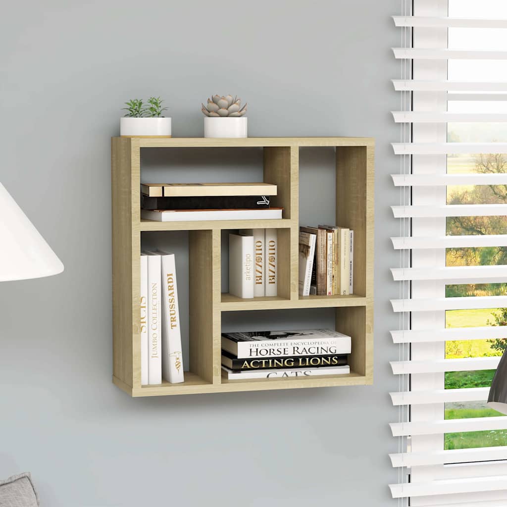 Wandregal Sonoma-Eiche 45x16x45 cm Holzwerkstoff