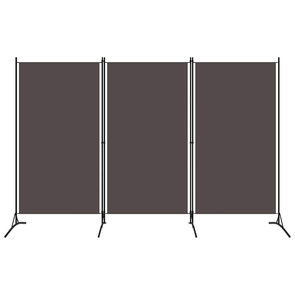 3-tlg. Raumteiler Anthrazit 260x180 cm