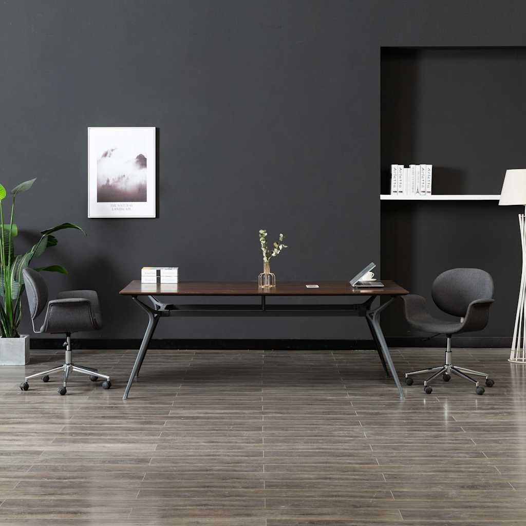 Esszimmerstühle 2 Stk. Drehbar Grau Stoff